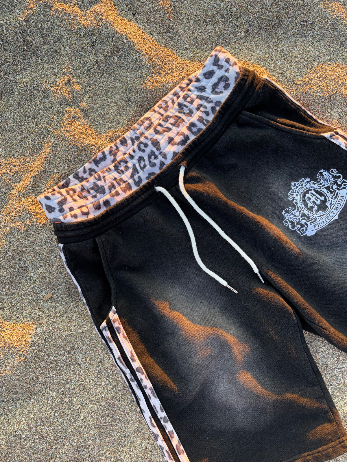DOUBLE WAISTED CHEETAH PRINT SHORTS