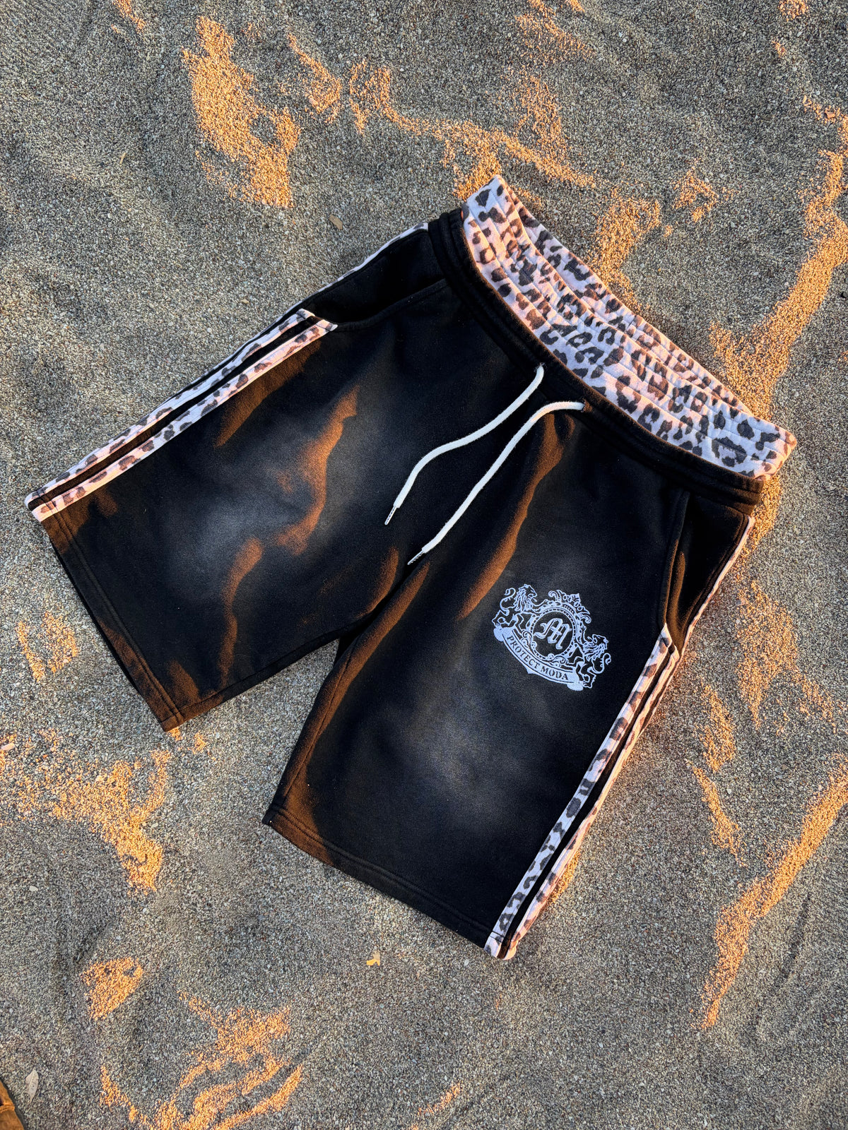 DOUBLE WAISTED CHEETAH PRINT SHORTS