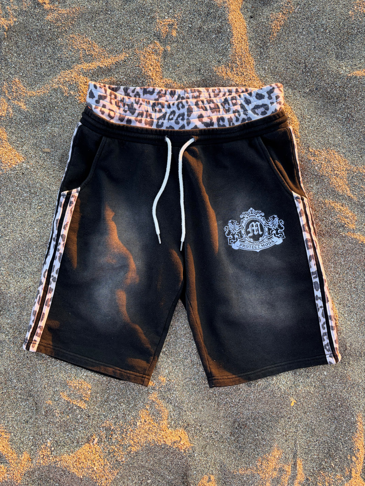 DOUBLE WAISTED CHEETAH PRINT SHORTS